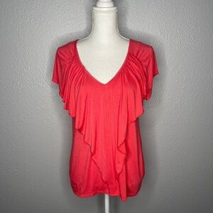 Renn‎ - Salmon Color Blouse with ruffle detail